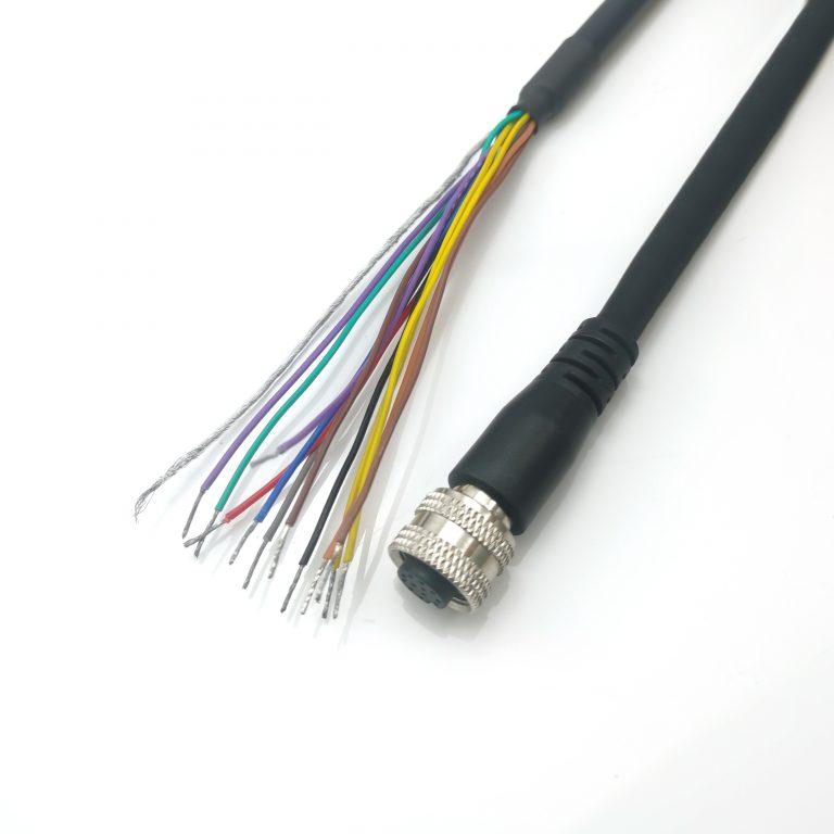 m12 12pin to open power cable for CONGEN camera