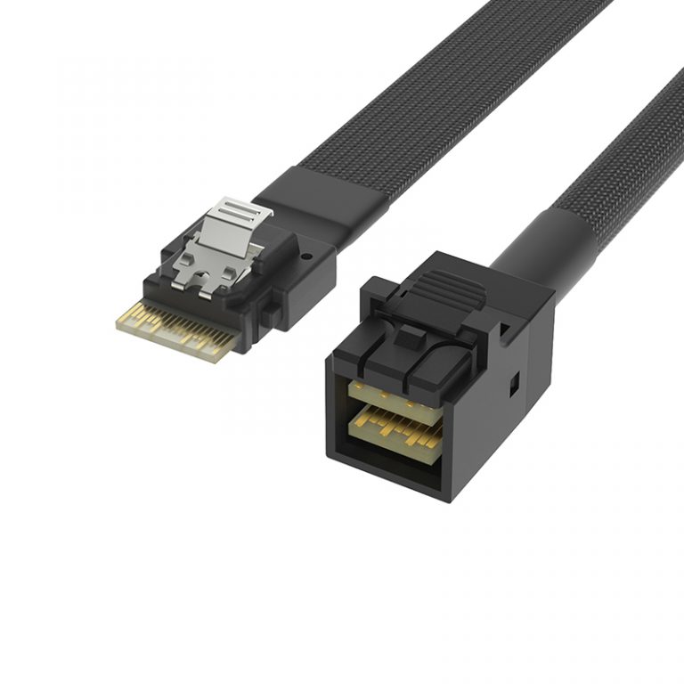 SlimSAS SFF-8654 4i to MiniSAS HD SFF-8643 server cable