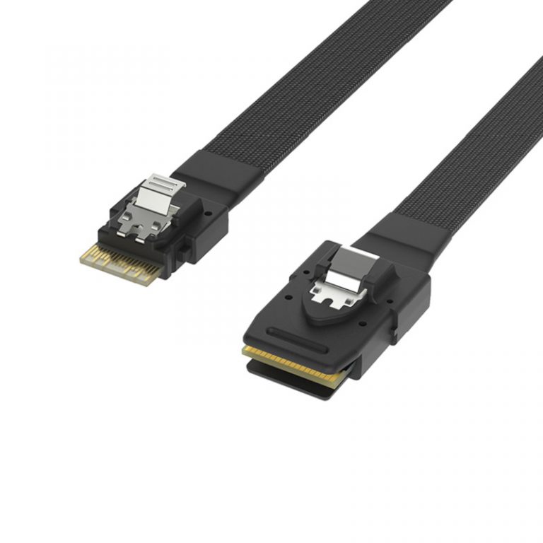 SlimSAS SFF-8654 4i to MiniSAS SFF-8087 server cable